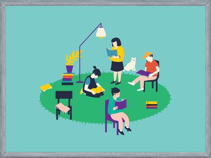 Cuadro Amor por los libros