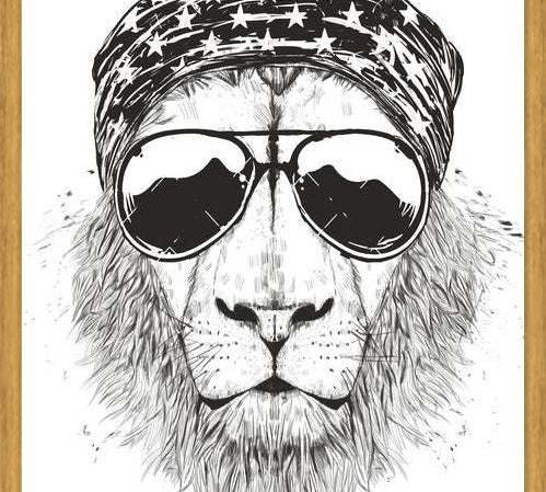 Cuadro Wild lion (bw)