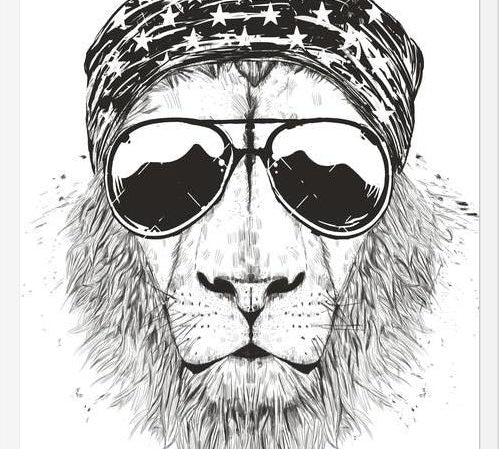 Cuadro Wild lion (bw)