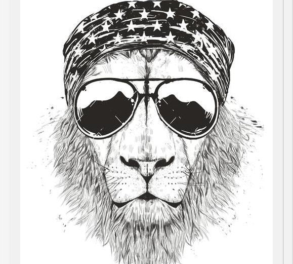 Cuadro Wild lion (bw)