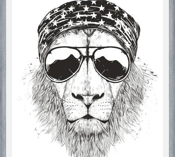 Cuadro Wild lion (bw)
