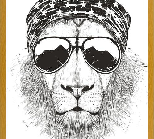 Cuadro Wild lion (bw)