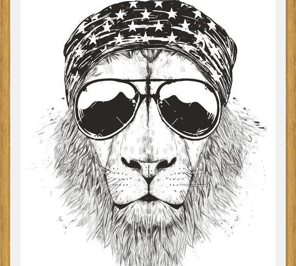 Cuadro Wild lion (bw)