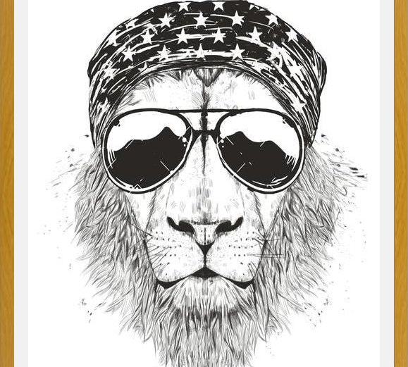 Cuadro Wild lion (bw)