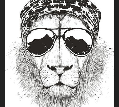 Cuadro Wild lion (bw)