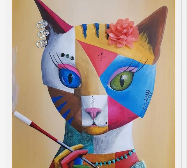 Cuadro Gata Urbana