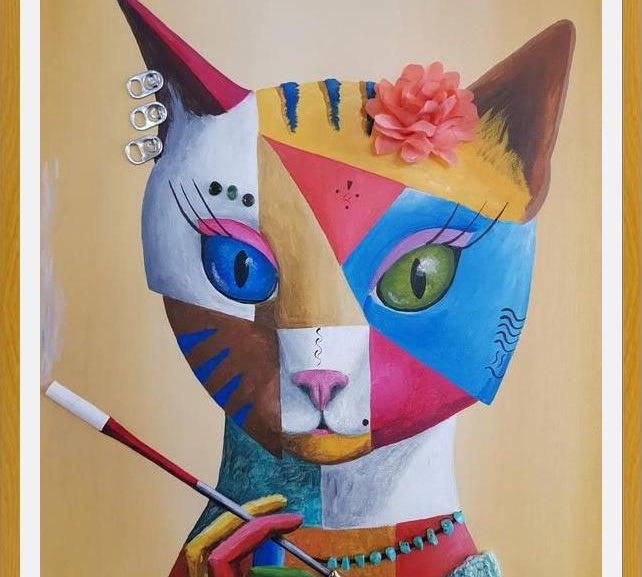 Cuadro Gata Urbana