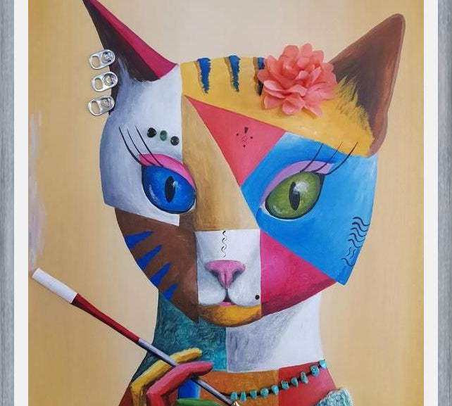Cuadro Gata Urbana