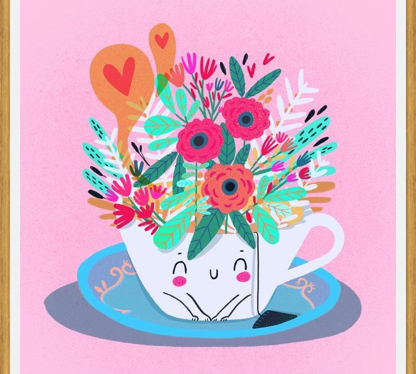 Cuadro Te floral