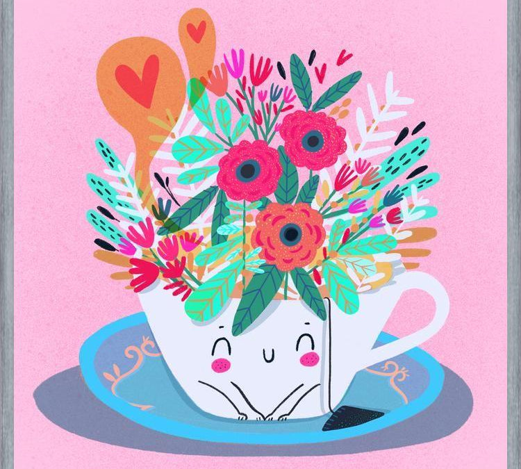 Cuadro Te floral