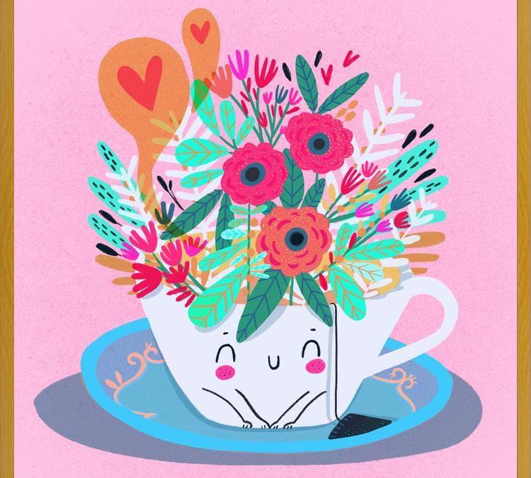 Cuadro Te floral