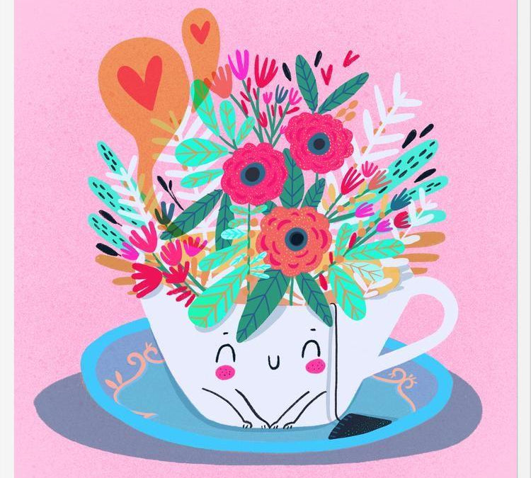 Cuadro Te floral