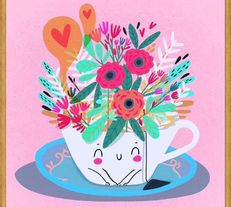 Cuadro Te floral