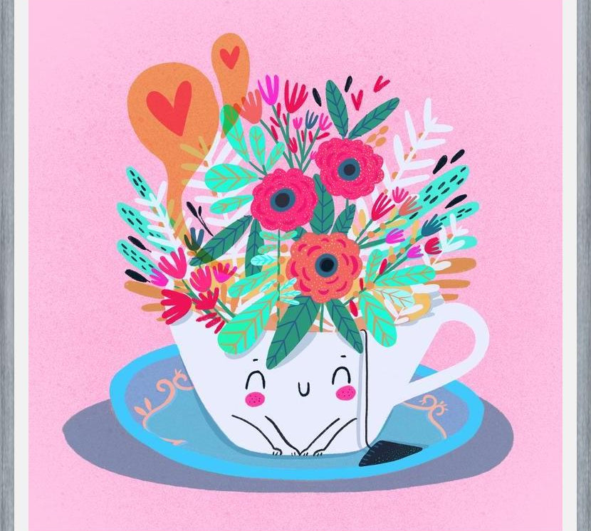 Cuadro Te floral