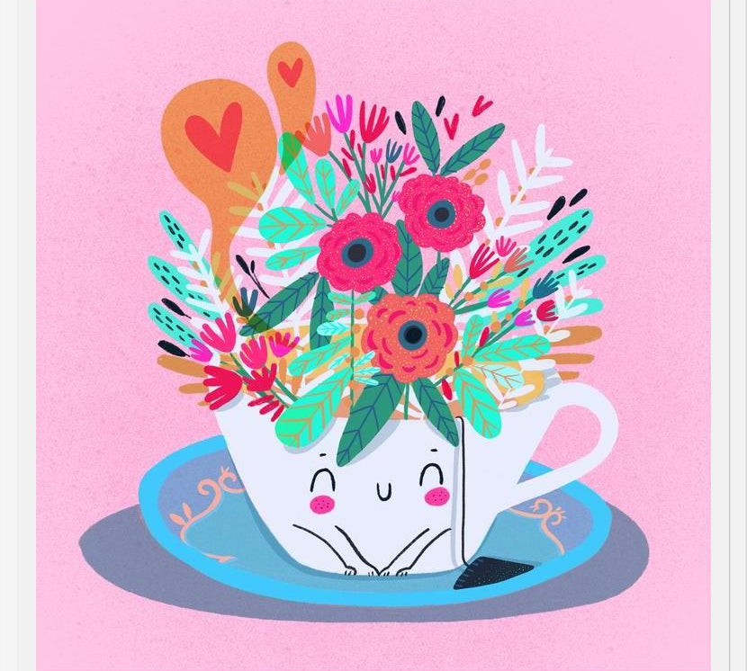 Cuadro Te floral