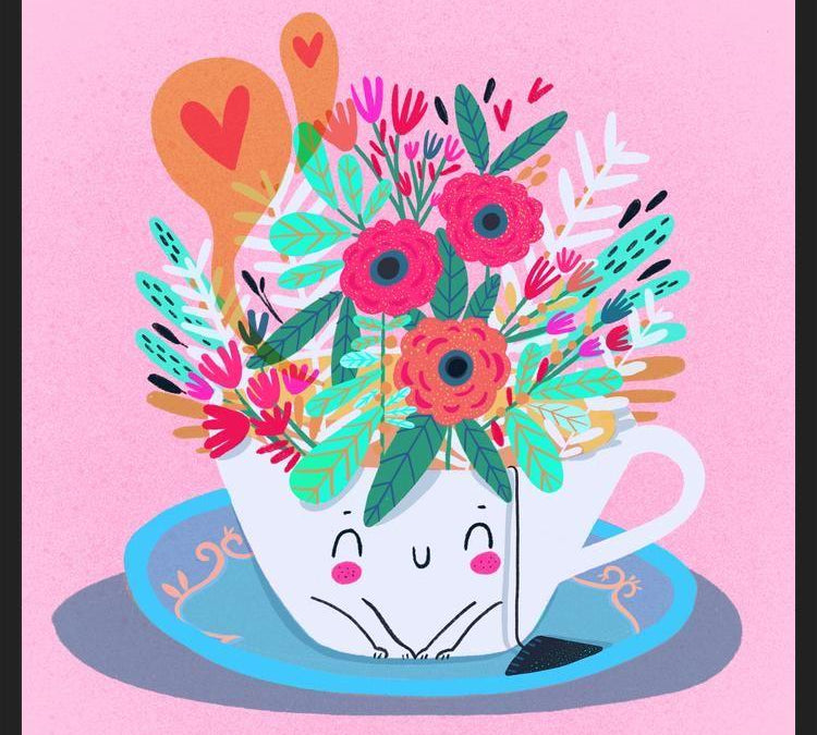 Cuadro Te floral