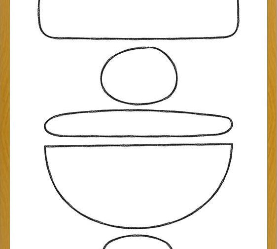 Cuadro Black Stones Lines