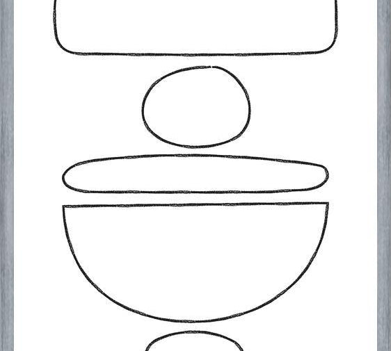 Cuadro Black Stones Lines