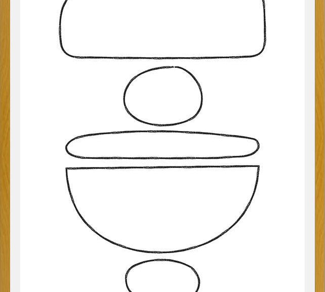 Cuadro Black Stones Lines