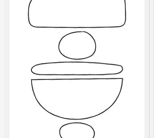 Cuadro Black Stones Lines
