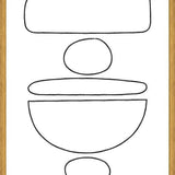 Cuadro Black Stones Lines