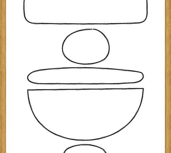 Cuadro Black Stones Lines