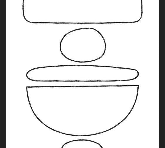 Cuadro Black Stones Lines