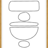 Cuadro Black Stones Lines