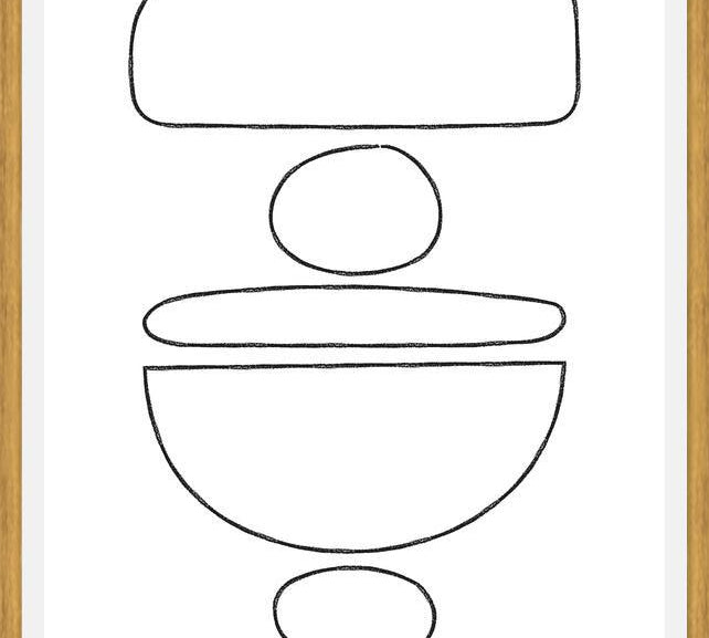 Cuadro Black Stones Lines