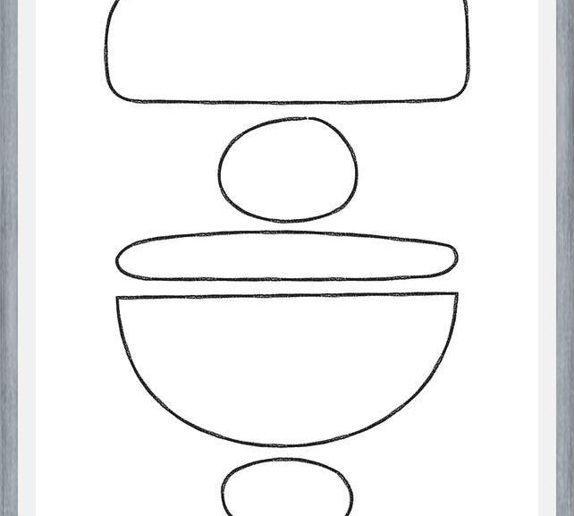 Cuadro Black Stones Lines