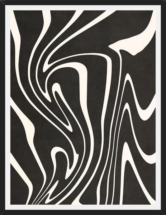 Cuadro Organic Shapes - Black