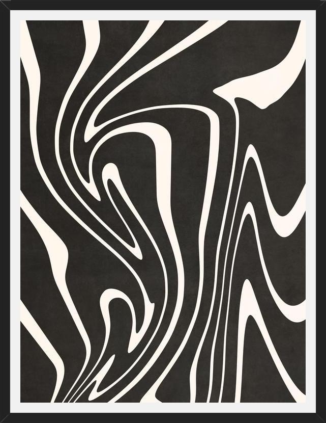 Cuadro Organic Shapes - Black