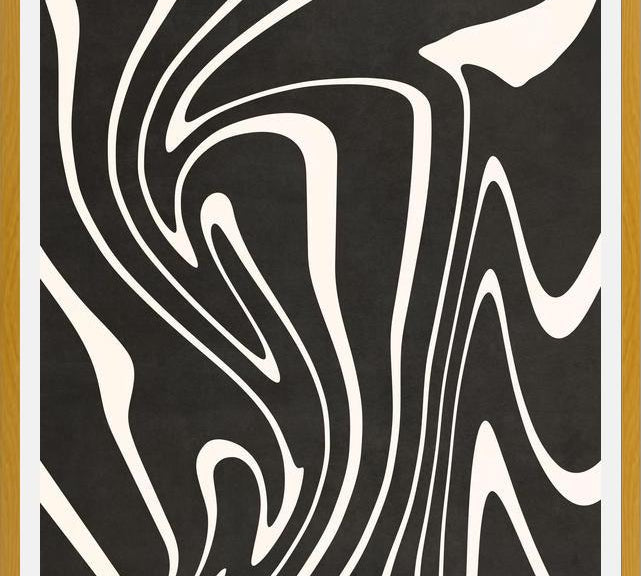 Cuadro Organic Shapes - Black