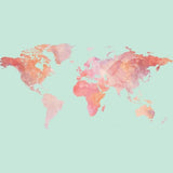 Canvas Marble World Map