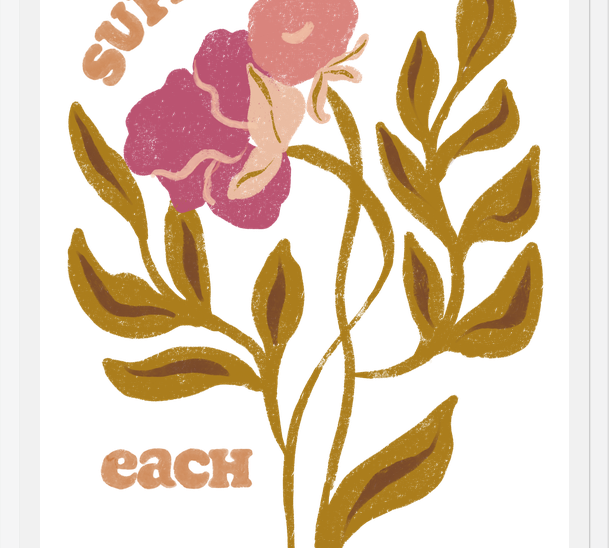 Cuadro support each other flowers