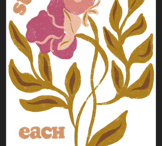 Cuadro support each other flowers
