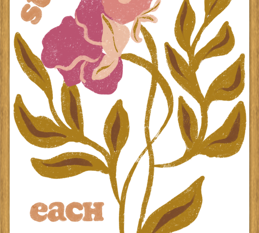 Cuadro support each other flowers