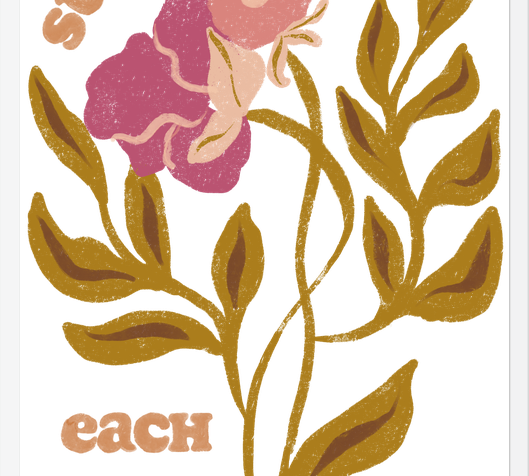 Cuadro support each other flowers