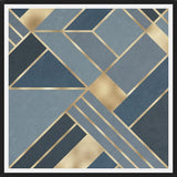 Cuadro Geometric Blue & Gold