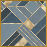 Cuadro Geometric Blue & Gold
