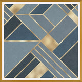 Cuadro Geometric Blue & Gold