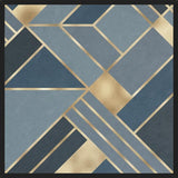 Cuadro Geometric Blue & Gold