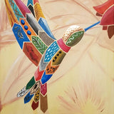 Canvas Colibrí bebiendo néctar de una flor