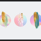 Cuadro Gradient Painted Planets