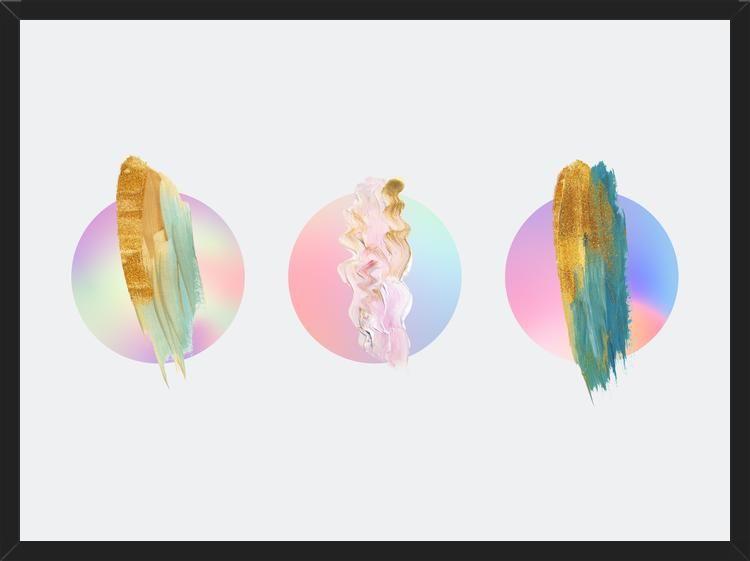 Cuadro Gradient Painted Planets
