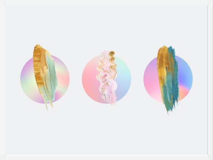 Cuadro Gradient Painted Planets