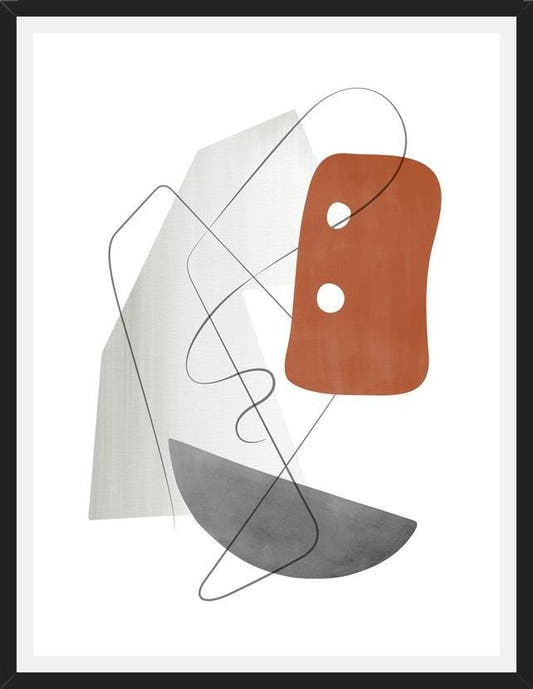 Cuadro Abstraction with gray lines 15