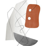 Canvas Abstraction with gray lines 15