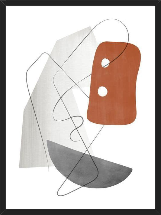 Cuadro Abstraction with gray lines 15