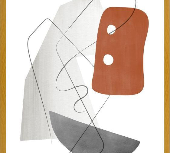 Cuadro Abstraction with gray lines 15